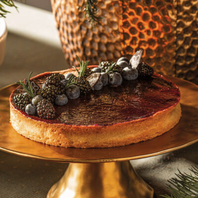 Torta de Lemon Curd com Mirtilo e Amora